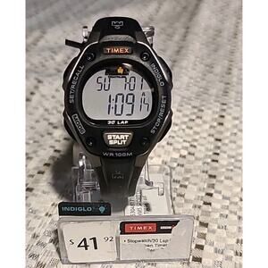 Timex T5E901, Men's Ironman 30-Lap Resin Watch, Alarm, Indiglo, Chronograph, NEW